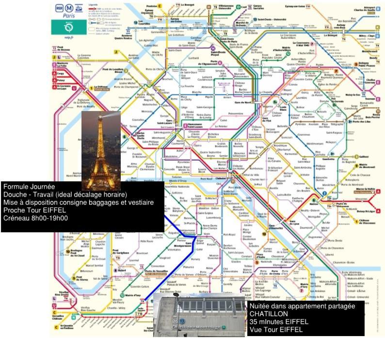 Eiffel Citea Access Dayroom Espace Paris Sans Nuitee Et Chambre Partagee Chatillon Nuitee -- Repos Journee Ou Espace Travail 8-19H Proche Tour Eiffel Ou Usage Bureau A L'Heure En Journee -- Nuitee Chatillon Avenue 巴黎 外观 照片